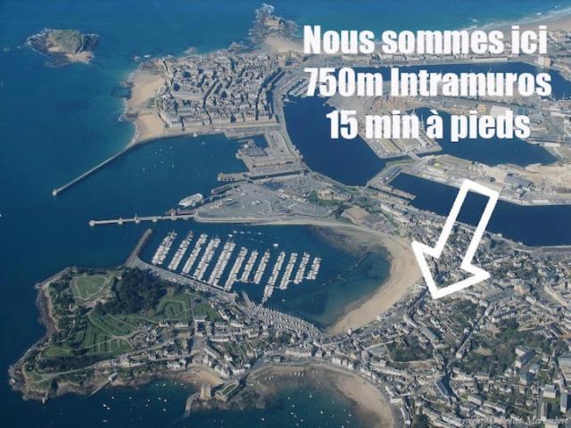 Chambre - Bed & Breakfast - Plage 50M - Residence Saint-Malo Exteriör bild